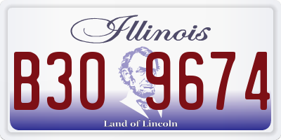 IL license plate B309674