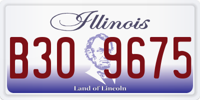 IL license plate B309675