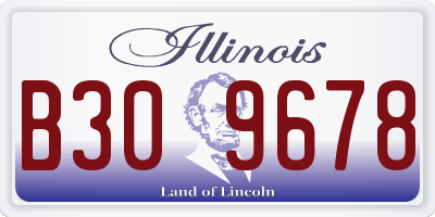 IL license plate B309678