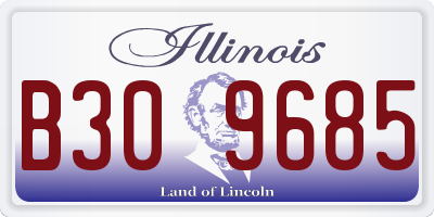 IL license plate B309685