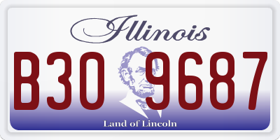 IL license plate B309687