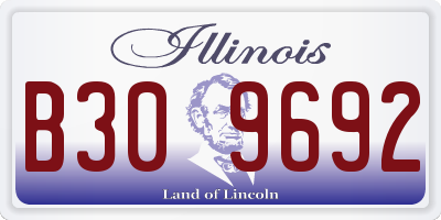 IL license plate B309692