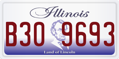 IL license plate B309693