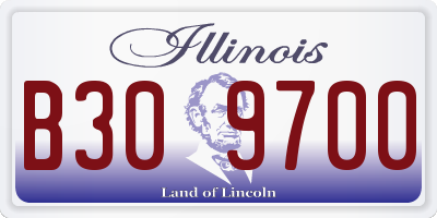 IL license plate B309700