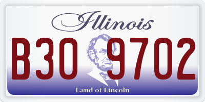 IL license plate B309702
