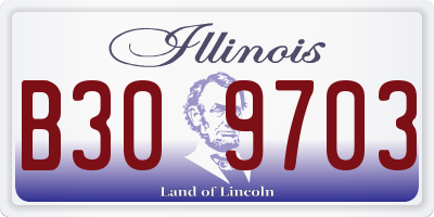 IL license plate B309703