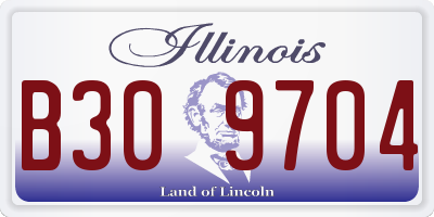 IL license plate B309704
