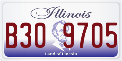 IL license plate B309705