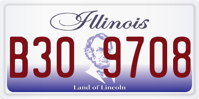 IL license plate B309708