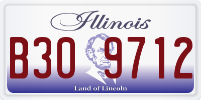 IL license plate B309712