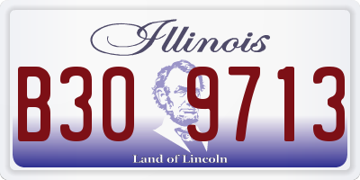IL license plate B309713