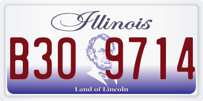 IL license plate B309714
