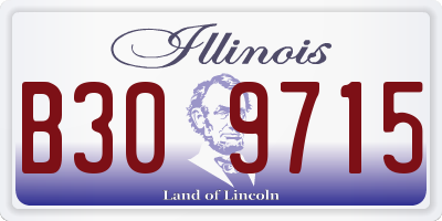 IL license plate B309715