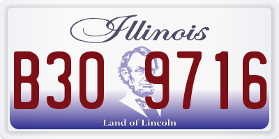 IL license plate B309716