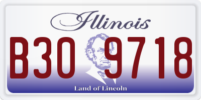 IL license plate B309718