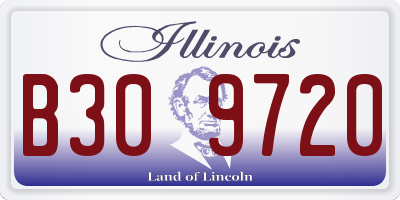 IL license plate B309720
