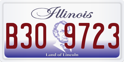 IL license plate B309723