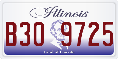 IL license plate B309725