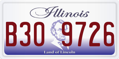 IL license plate B309726
