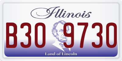 IL license plate B309730