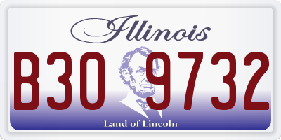 IL license plate B309732
