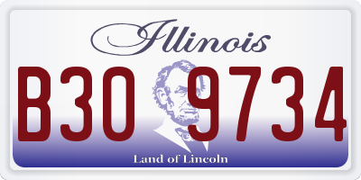 IL license plate B309734
