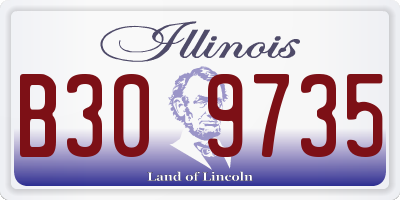 IL license plate B309735