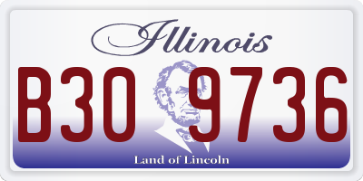 IL license plate B309736