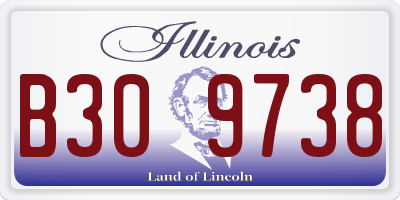 IL license plate B309738