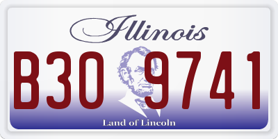 IL license plate B309741