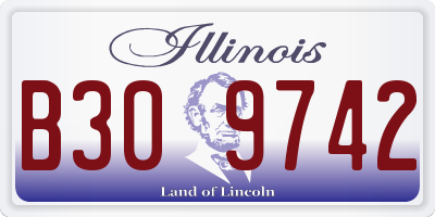 IL license plate B309742