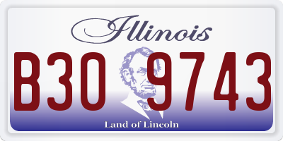 IL license plate B309743