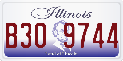 IL license plate B309744