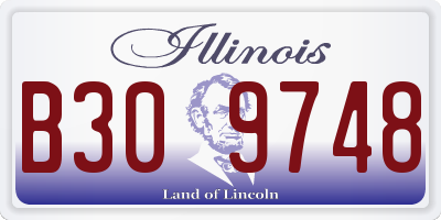IL license plate B309748