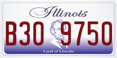 IL license plate B309750