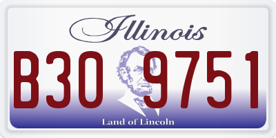 IL license plate B309751