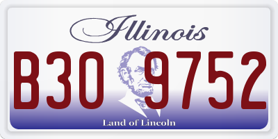 IL license plate B309752