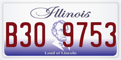 IL license plate B309753