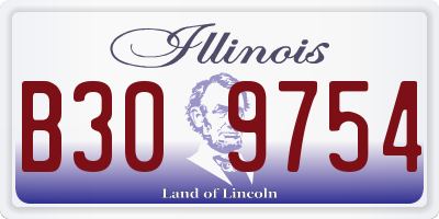 IL license plate B309754
