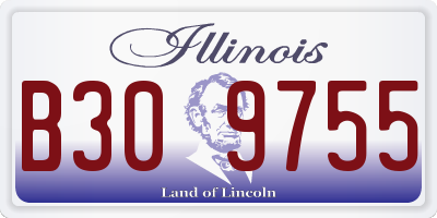 IL license plate B309755