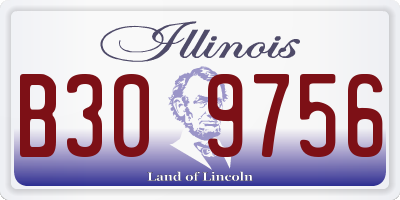 IL license plate B309756
