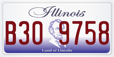 IL license plate B309758