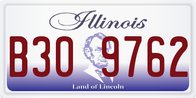 IL license plate B309762