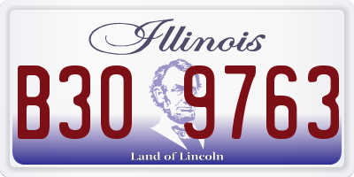 IL license plate B309763