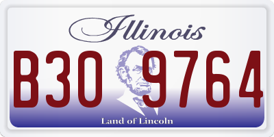 IL license plate B309764