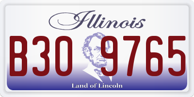 IL license plate B309765