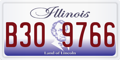 IL license plate B309766