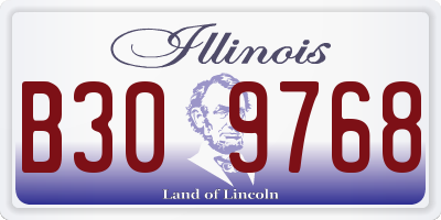 IL license plate B309768