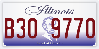 IL license plate B309770