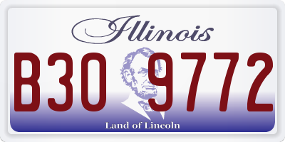 IL license plate B309772